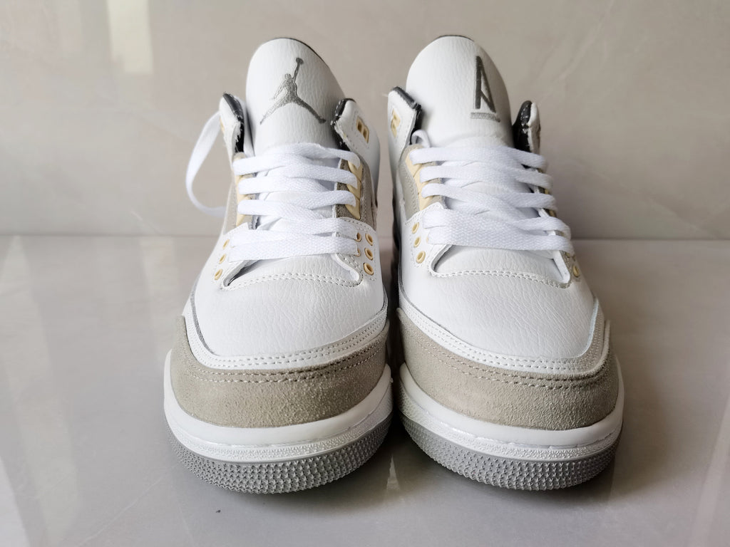 Sail and Grey Air Jordan 3 Retro SP Sneakers - product image from the listing.