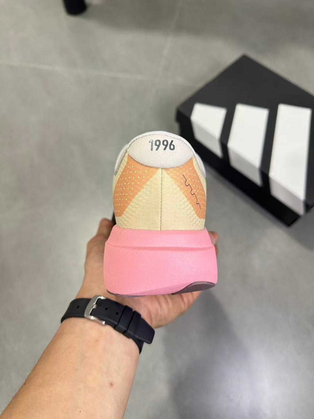 adidas Lightstrike Pro Running Shoes in Pink and Black KK5018 - product image from the listing.