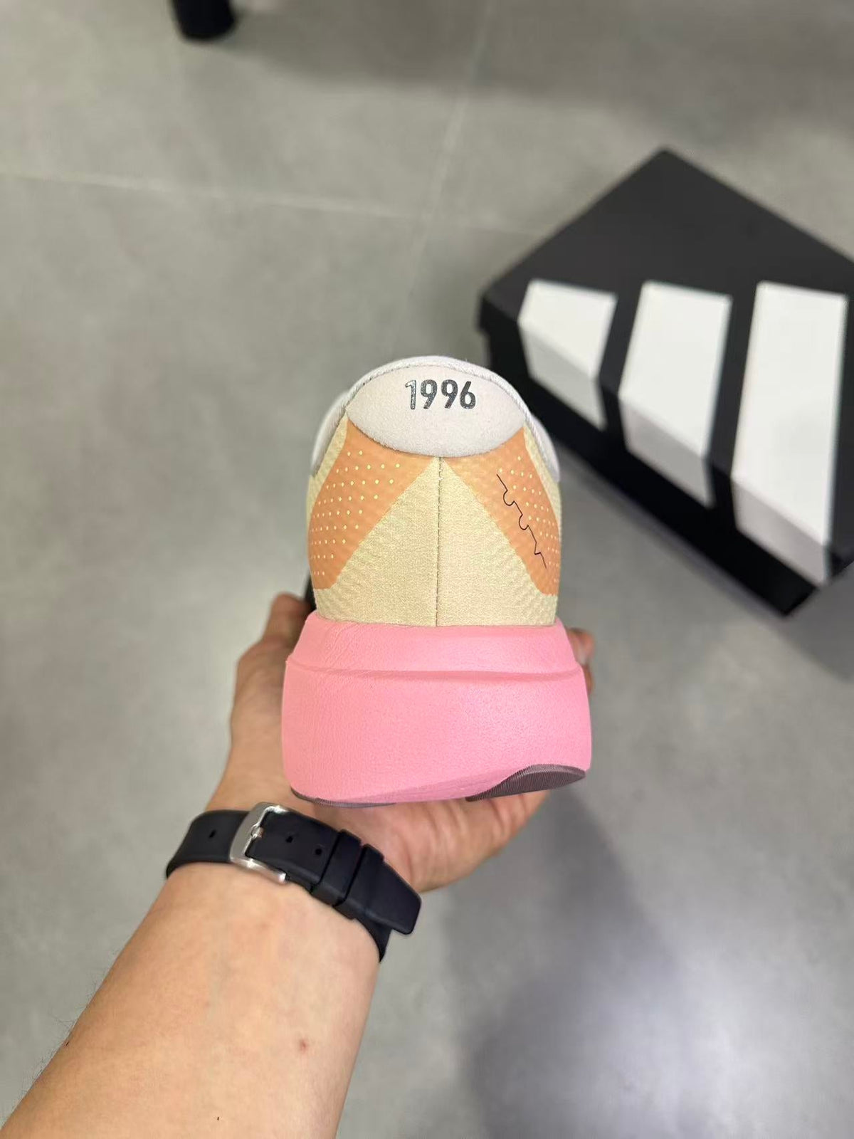 adidas Lightstrike Pro Running Shoes in Pink and Black KK5018 - product image from the listing.