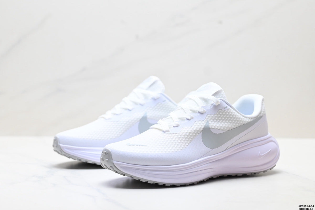 Nike Revolution 8 Running Shoes in White and Light Purple - product image from the listing.
