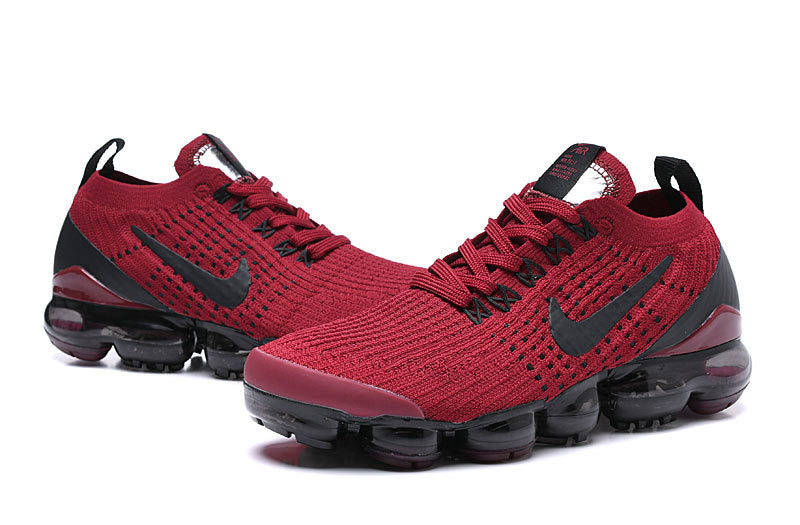 Nike Air VaporMax 2019 Sneakers in Burgundy and Black - product image from the listing.
