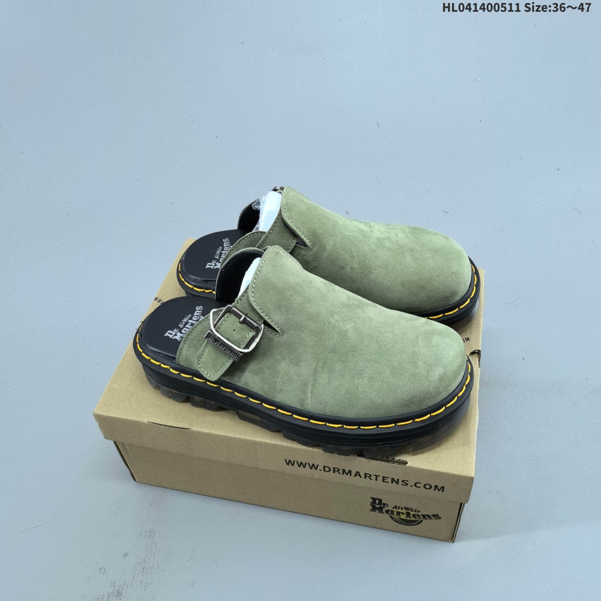 Buckle Clog with Contrast Stitching by Dr. Martens - product image from the listing.