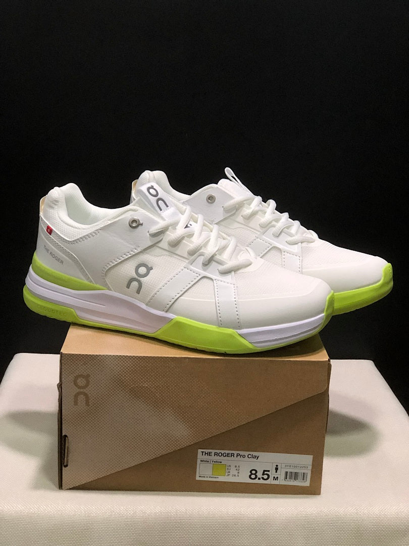 On The Roger Clubhouse Pro Sneakers White Neon in Yellow - product image from the listing.