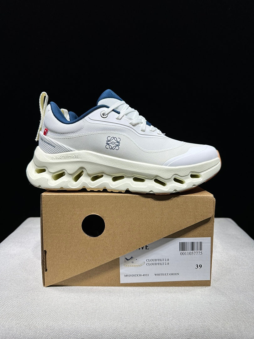 On Cloudtilt 2.0 x LOEWE Sneakers in White Green - product image from the listing.