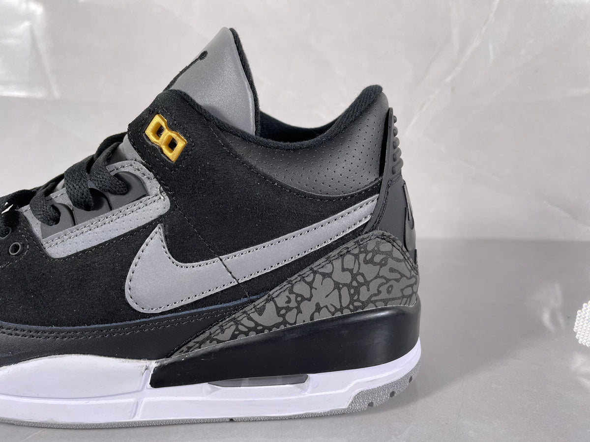 Nike Air Jordan 3 Retro Sneakers in Black Grey - product image from the listing.