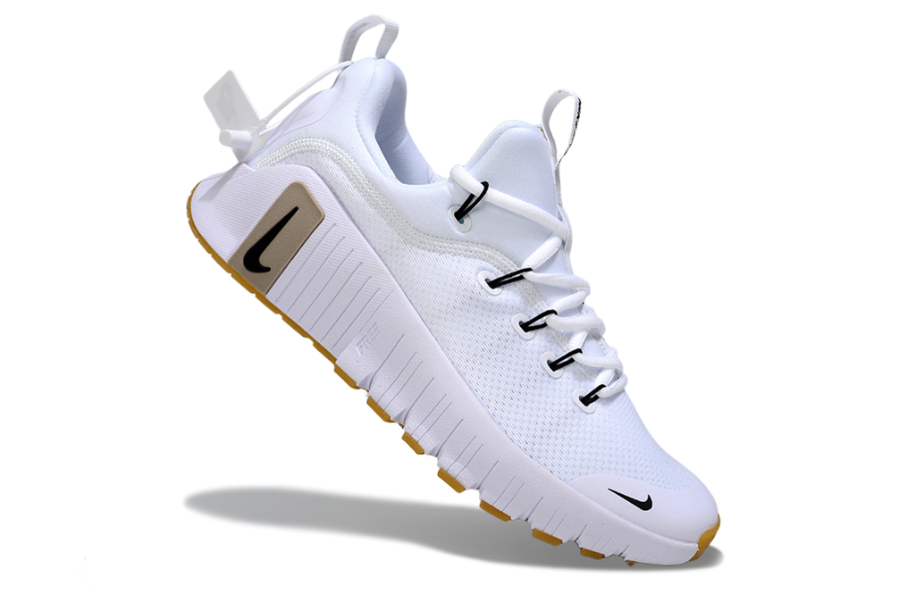 Nike Free White Trainers with Gum Outsole - product image from the listing.