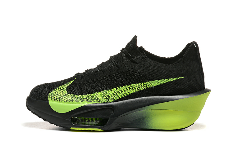 Nike Air Zoom Alphafly Next% Running Shoes in Black Volt - product image from the listing.